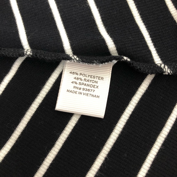 Stylus Striped Black White Tank Top Plus Size 3X - Picture 6 of 6